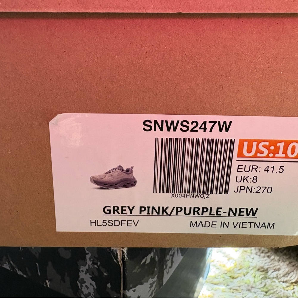 NOR Grey Pink Purple Women's Athletic Sneakers